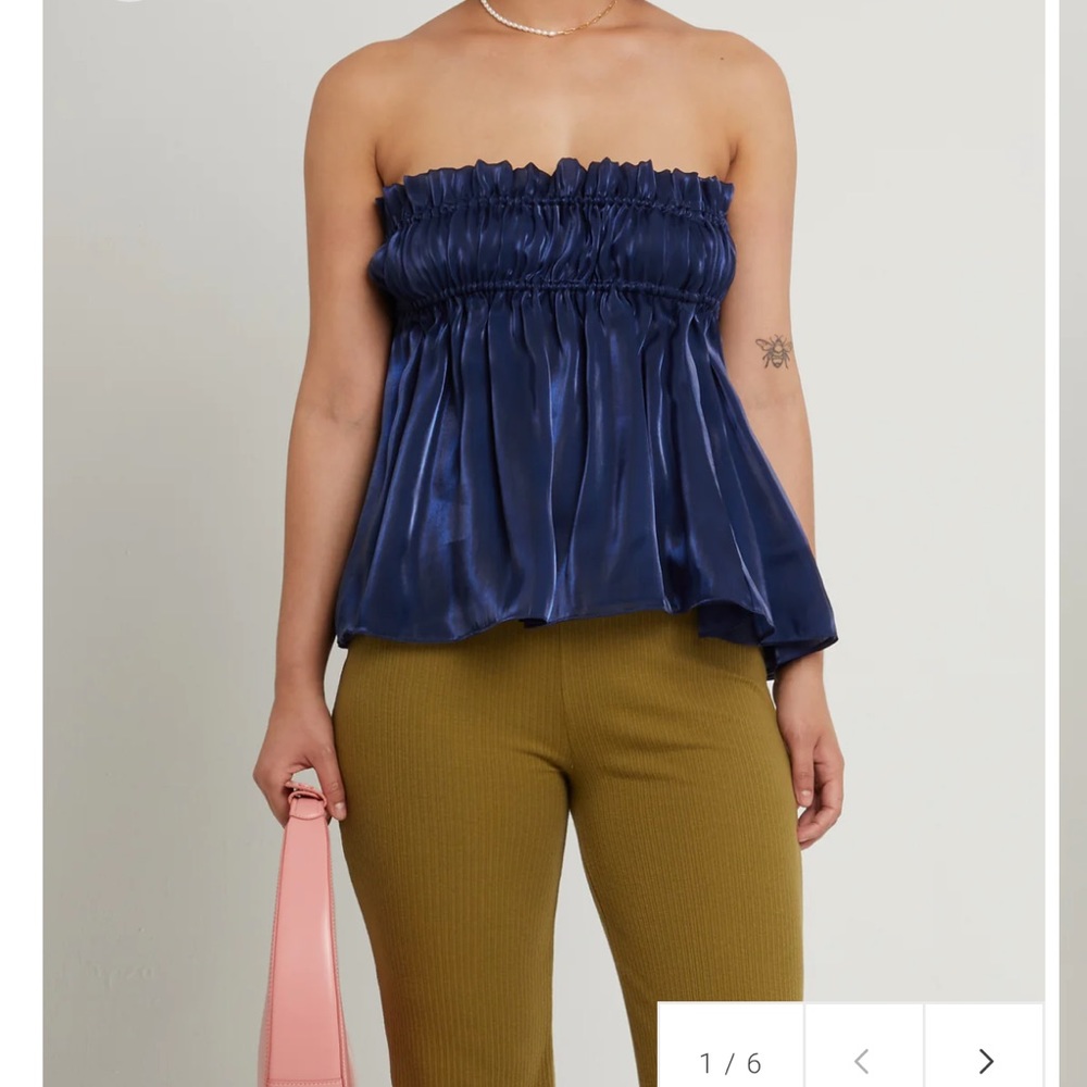 Kourt navy strapless Pam Top